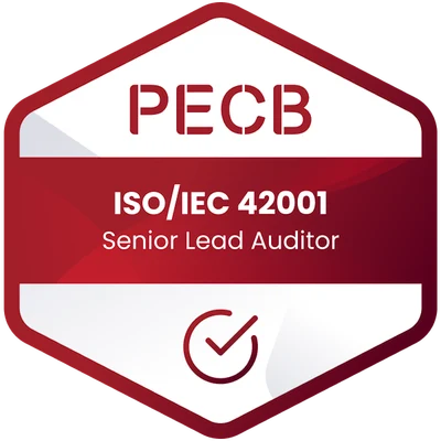 PECB ISO/IEC 42001 Senior Lead Auditor, Credly-Badge