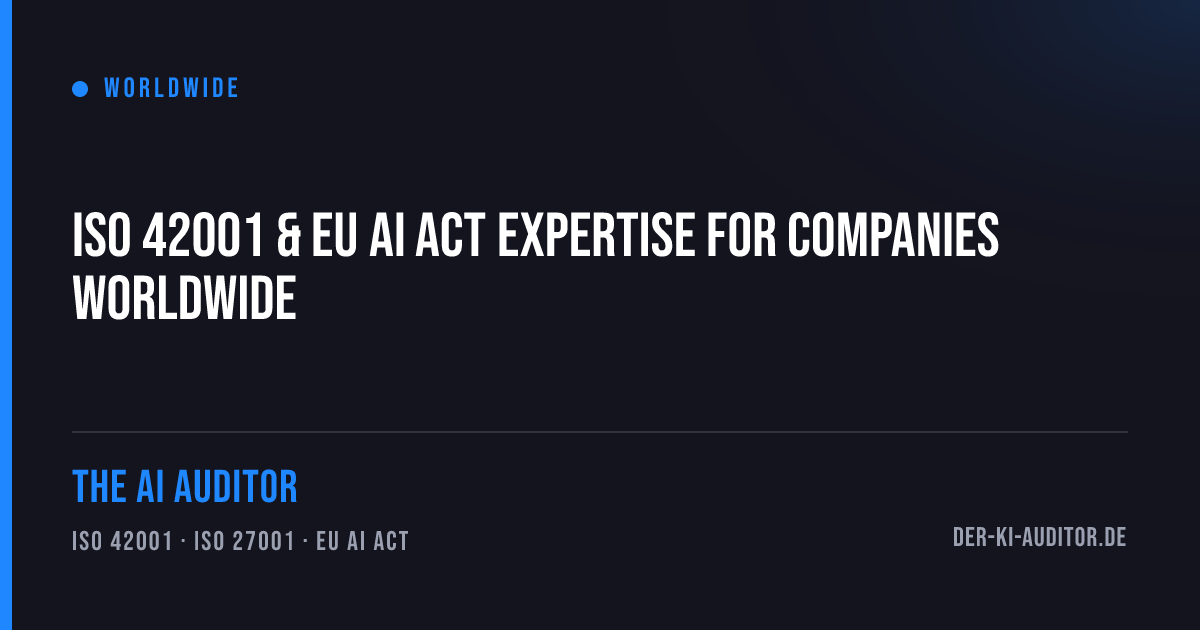 The AI Auditor · ISO 42001 Senior Lead Auditor & Senior Lead ...